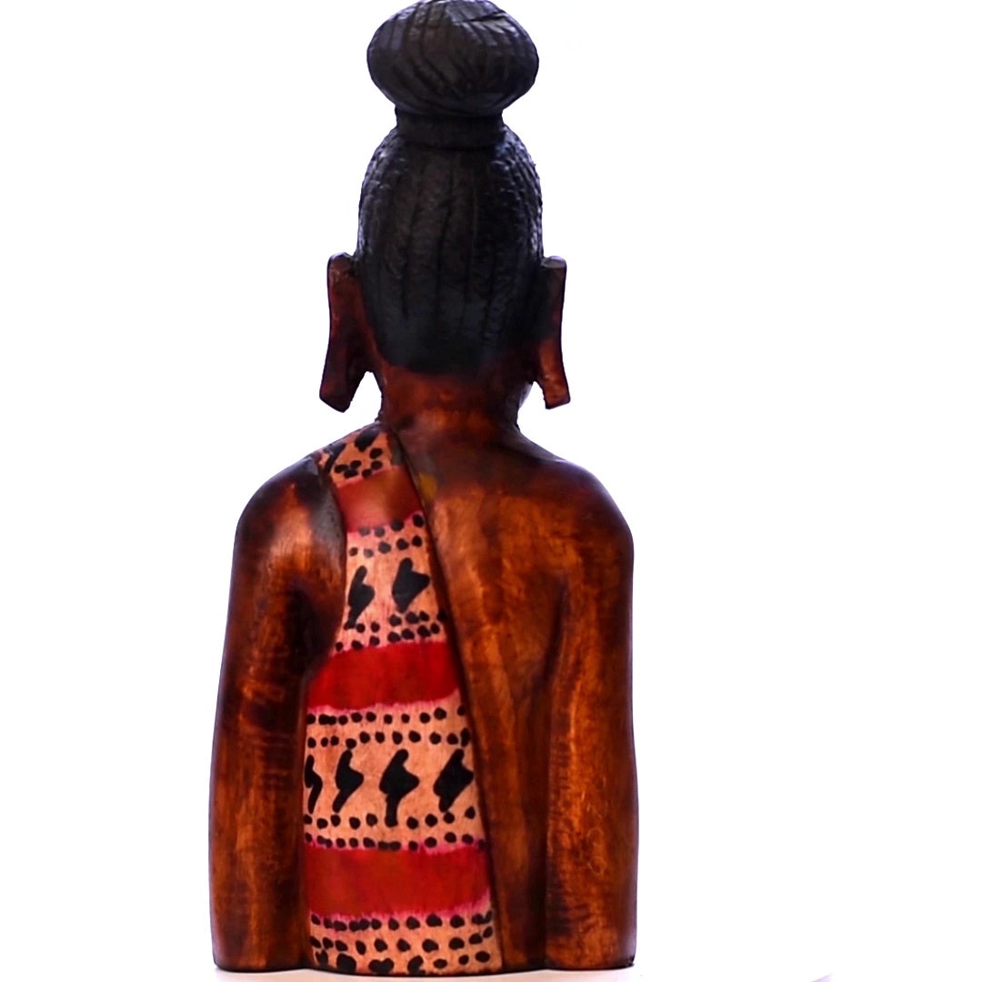 Handmade Carved Traditional African Woman Authentic Sculpture 5