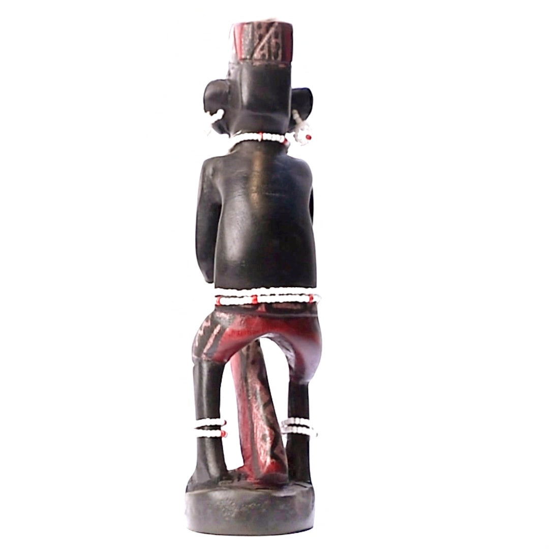 Handmade Wooden African Drummer Figurine