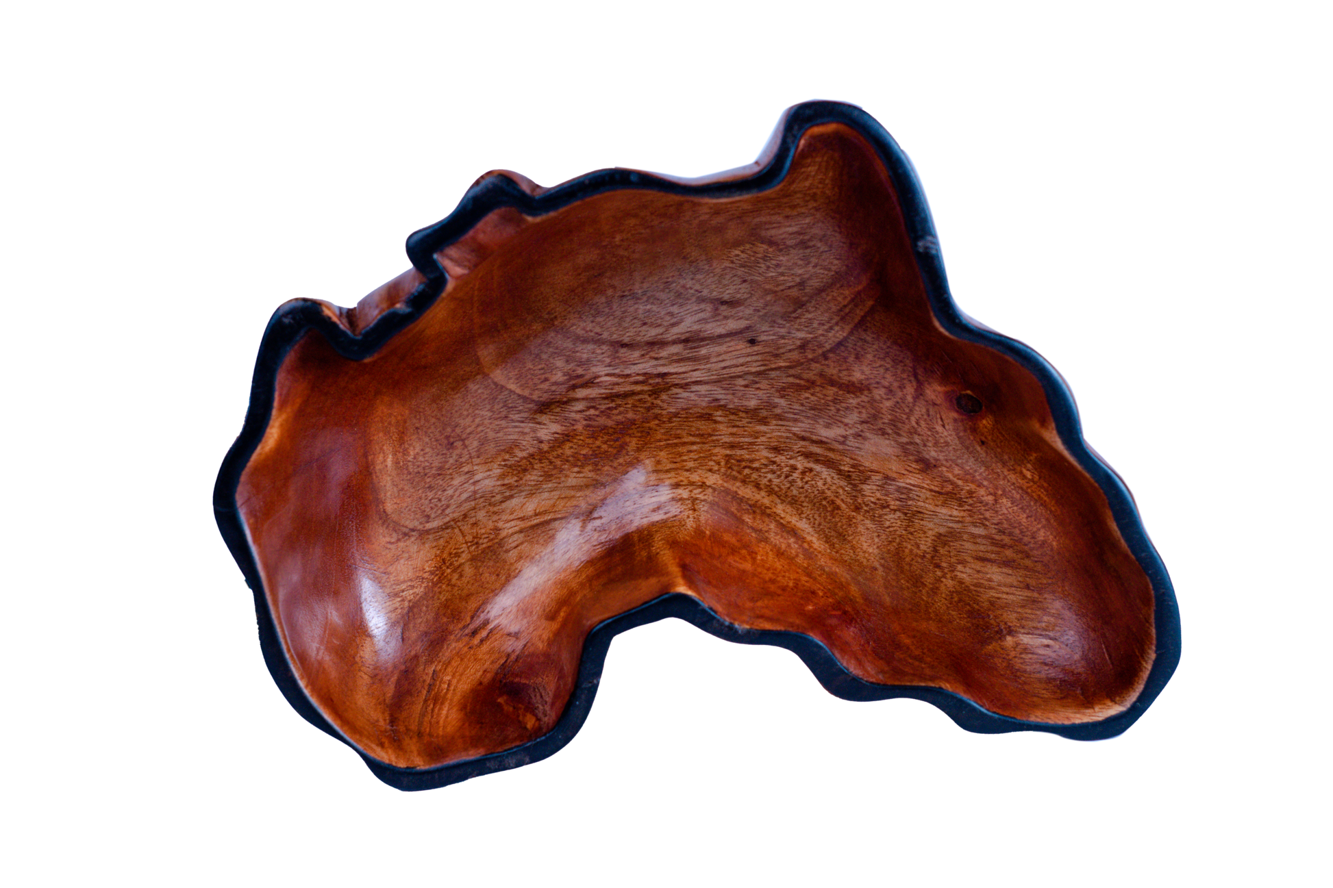 Oval Bowl With African Map Pattern 5