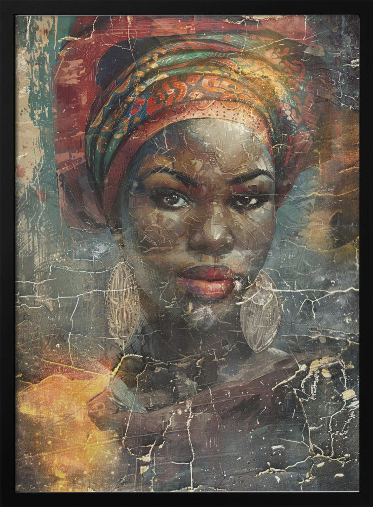 African Art Illustration Wallart 068-2