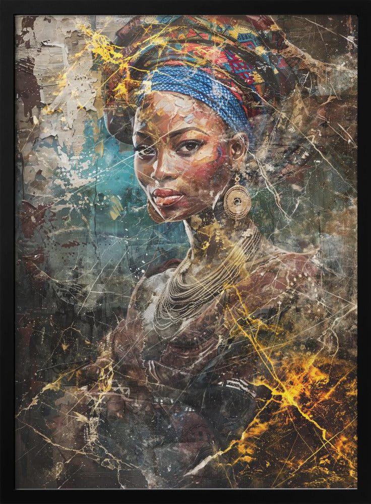 African Art Illustration Wallart 067-2