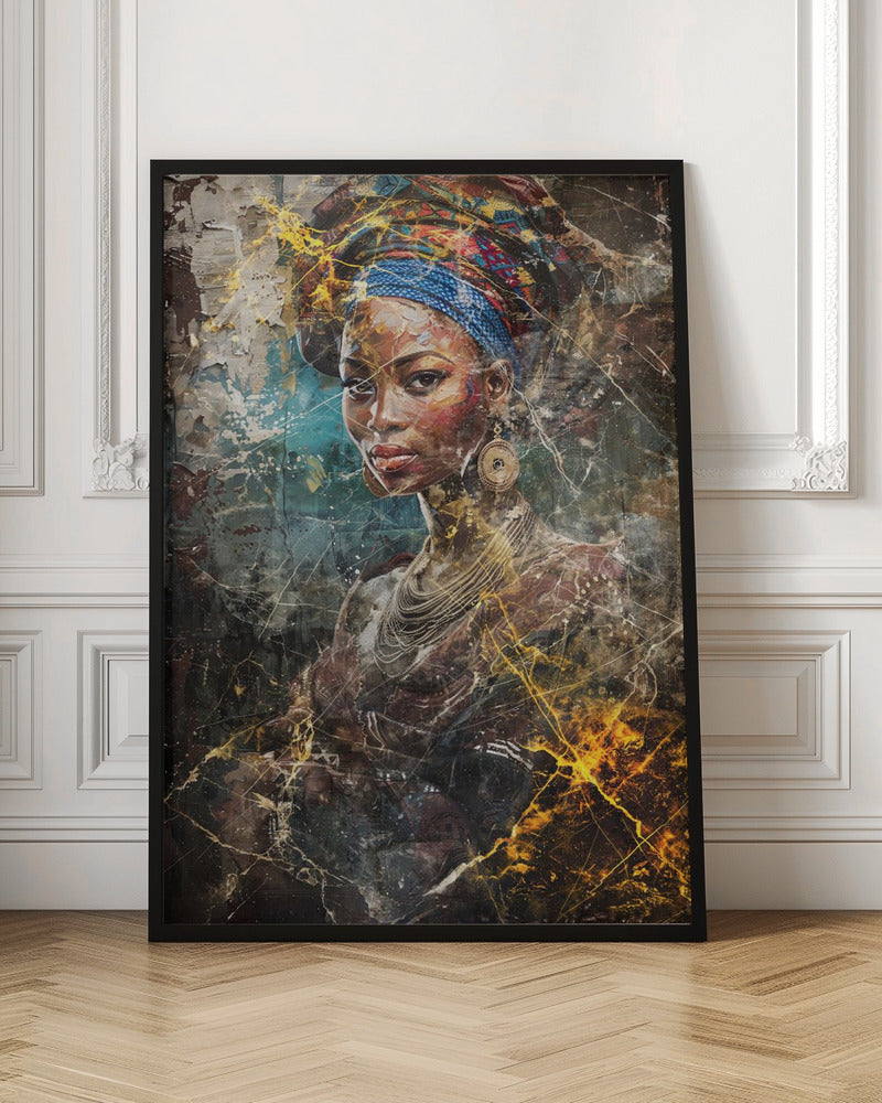 African Art Illustration Wallart 067-3