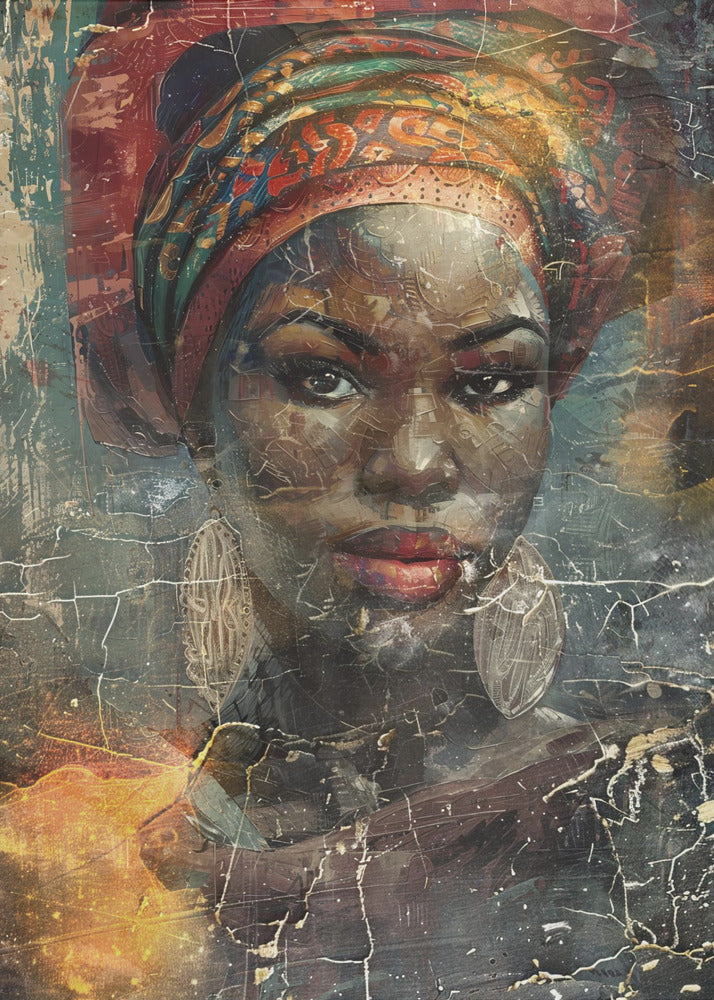 African Art Illustration Wallart 068-1
