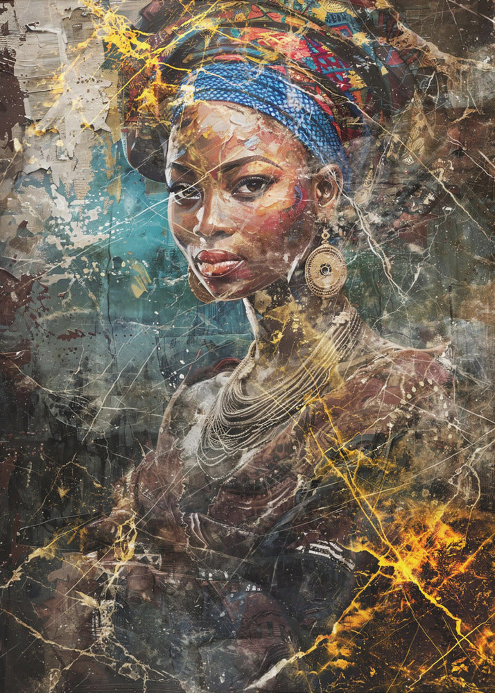 African Art Illustration Wallart 067-1